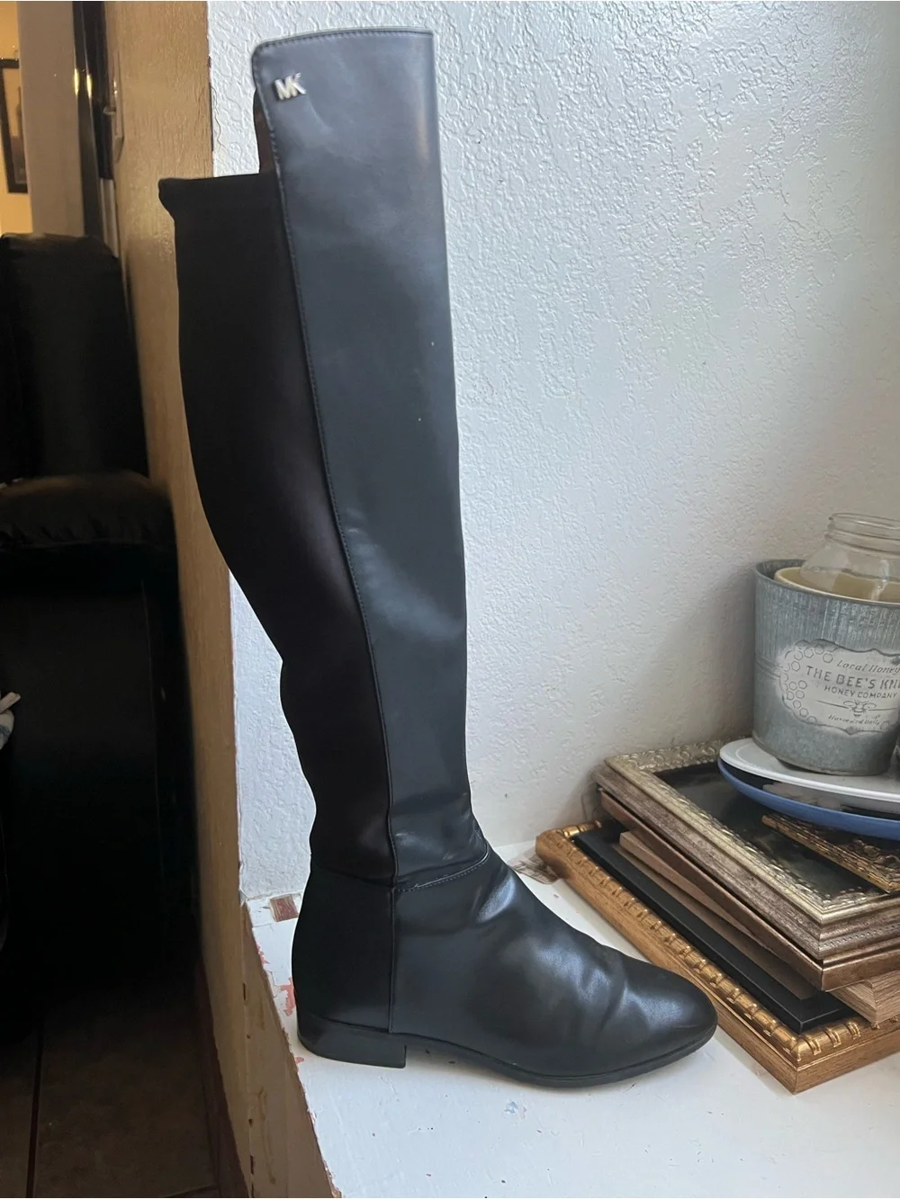 Michael Kors Black Over-the-Knee Riding Boots